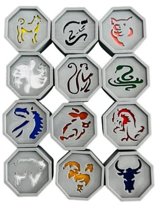 Jackie Chan Adventures Magic Stones Set (12 Legendary Talismans) – Premium 3D Printed Collectible